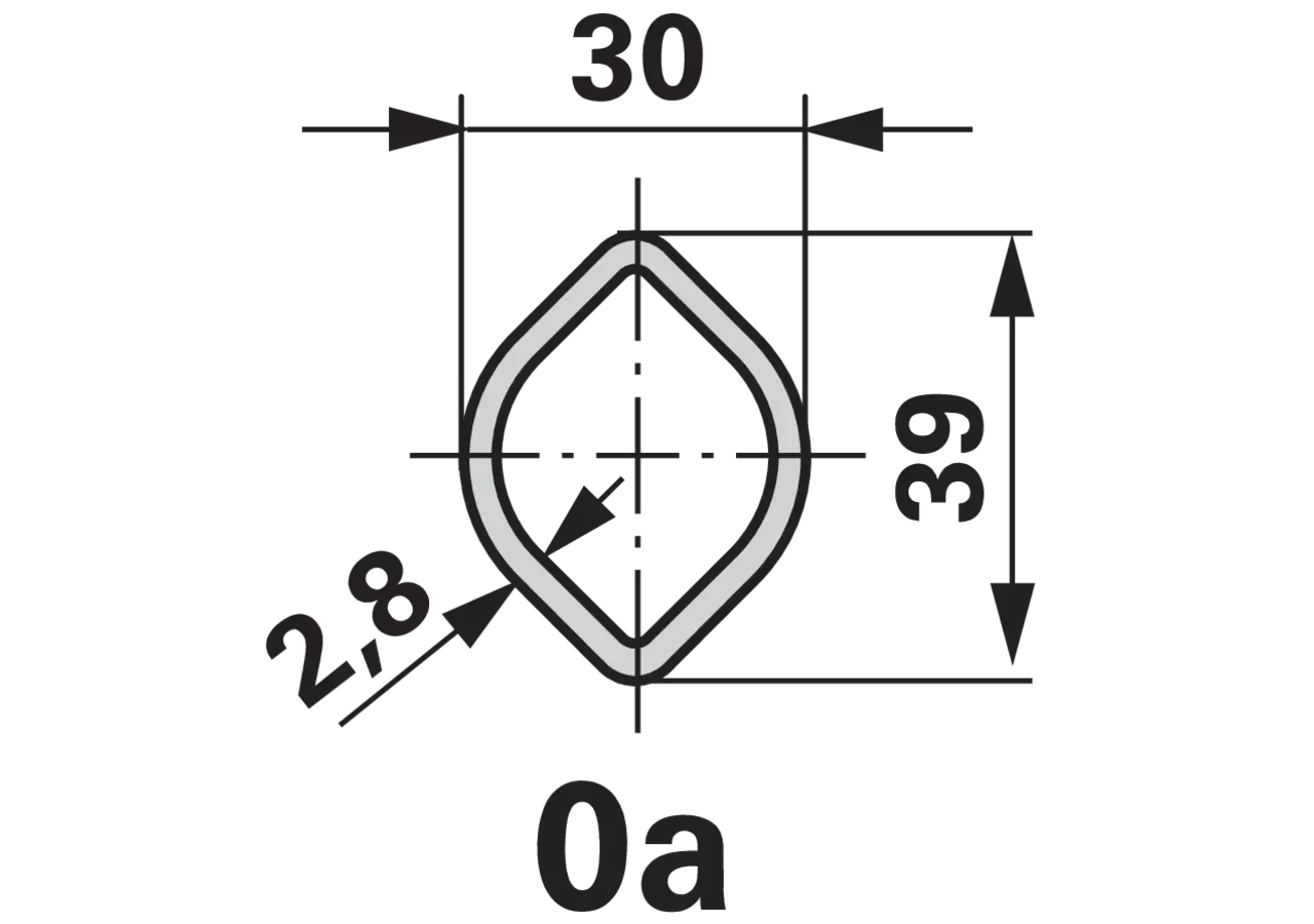 Profilrohr Zitronenprofil 0a 1 Meter, 75.12.15 Walterscheid