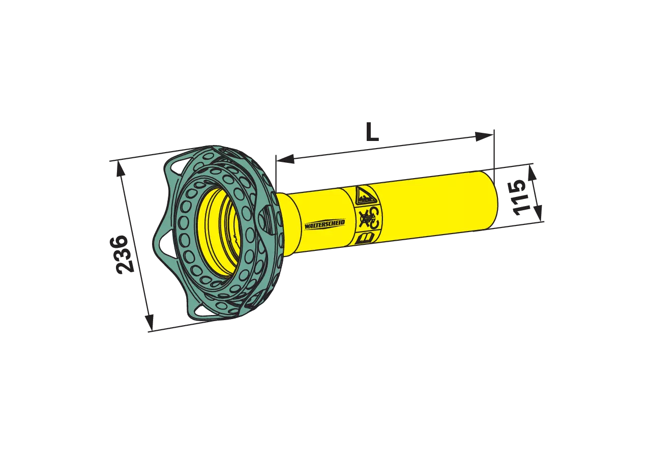 Gelenkwellenschutzhälfte SPFH25V/30, 1.000 mm, außen, für Weitwinkel 86202 Walterscheid