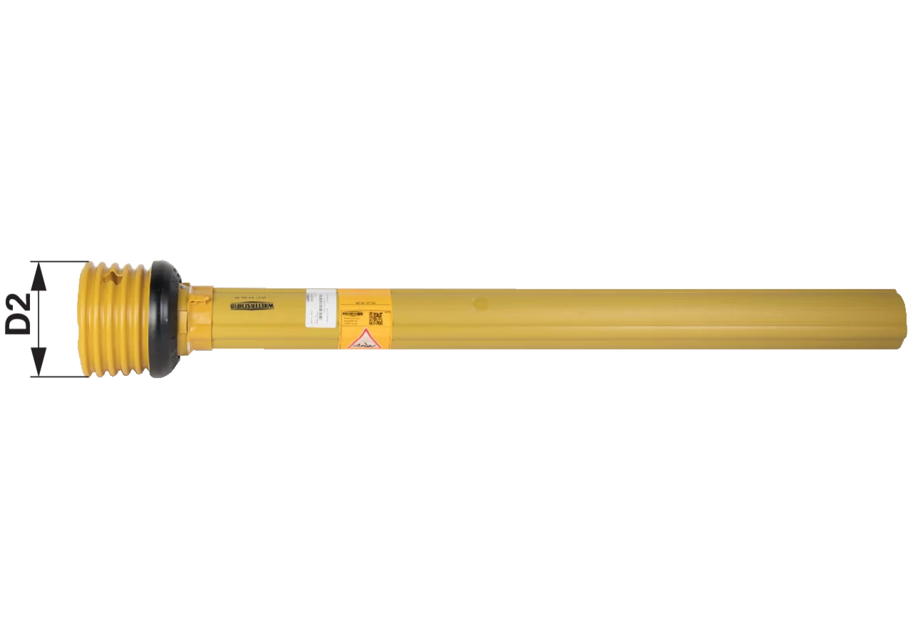 Gelenkwellenschutzhälfte STH25, 1.000 mm, außen 7 Rippen Walterscheid