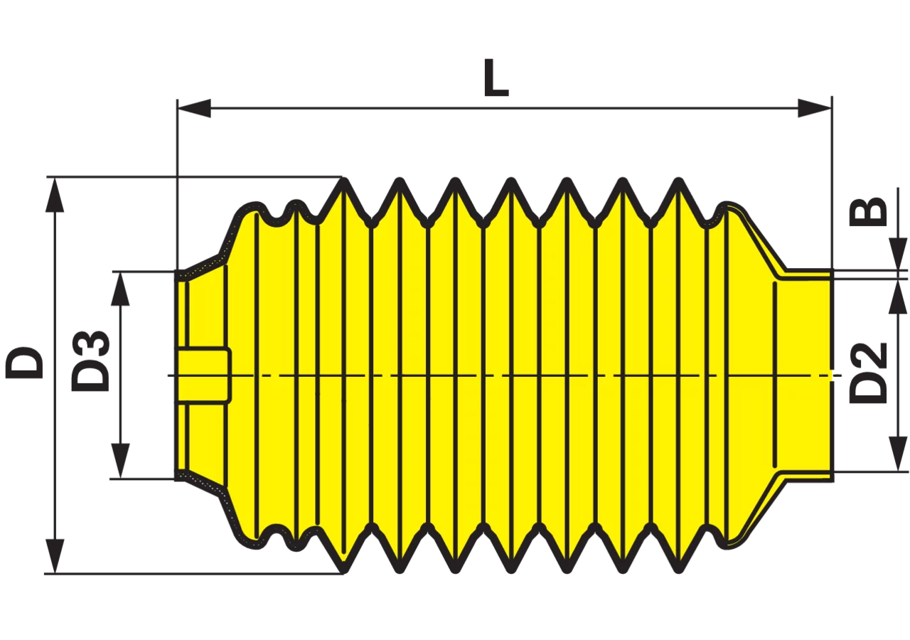 Faltentrichter SC25, Länge 317 mm 85.26.500 Walterscheid