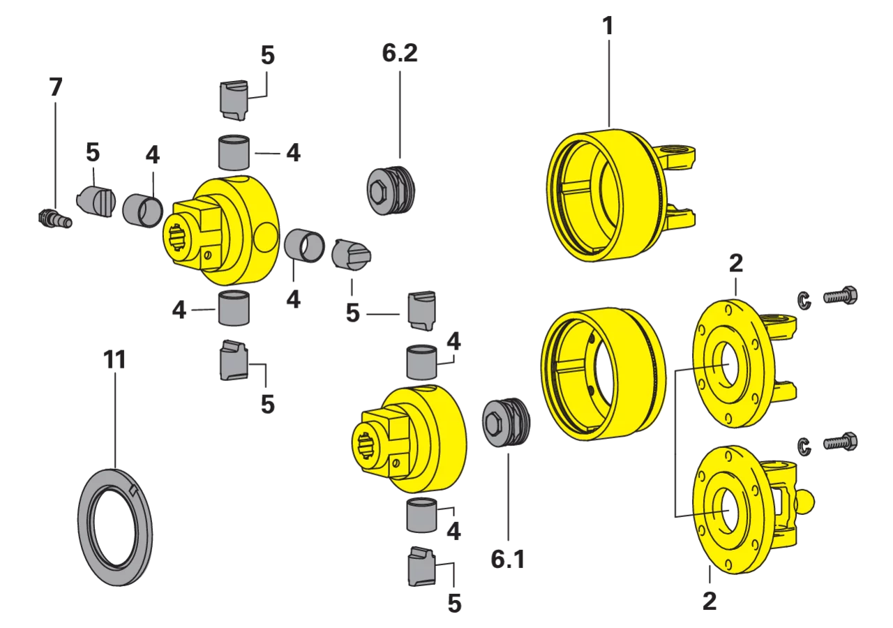 Federpaket 1.800 Nm, K64/12 59.27.03 Walterscheid
