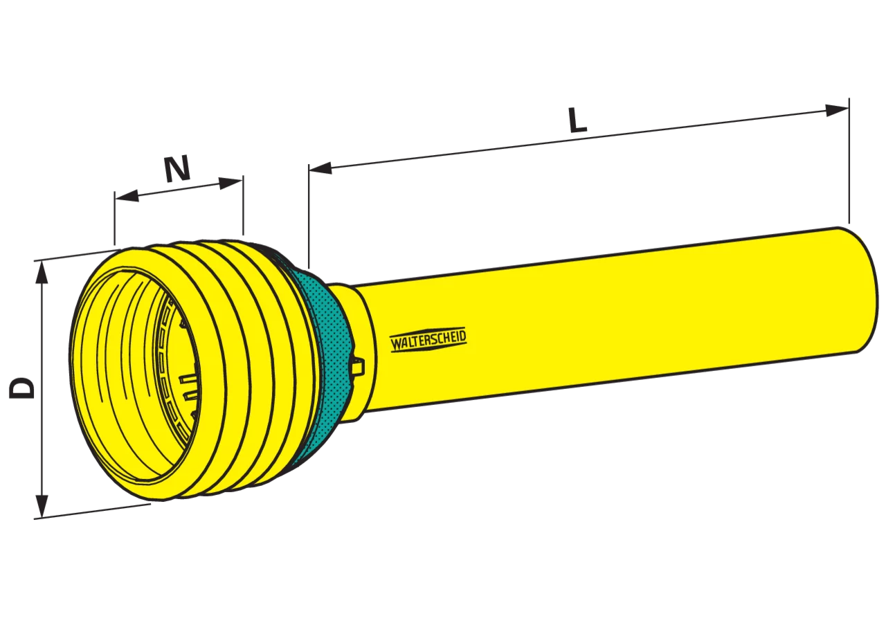 Gelenkwellenschutzhälfte PGH20, 1.000 mm, außen 86202 Anzahl der Rippen 5 Walterscheid