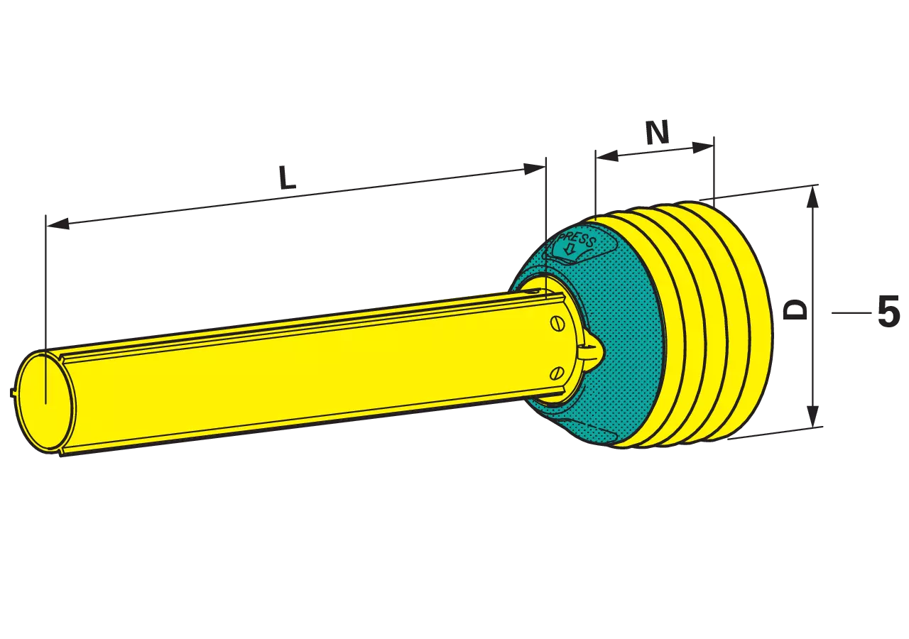 Gelenkwellenschutzhälfte PGH30, 1.000 mm, innen mit Haltekette, 86301 Walterscheid