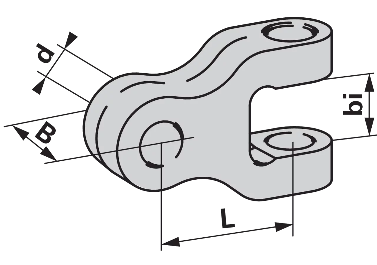 Gabelkopf Kat. 4, 32,3 mm, Länge 110 mm Walterscheid