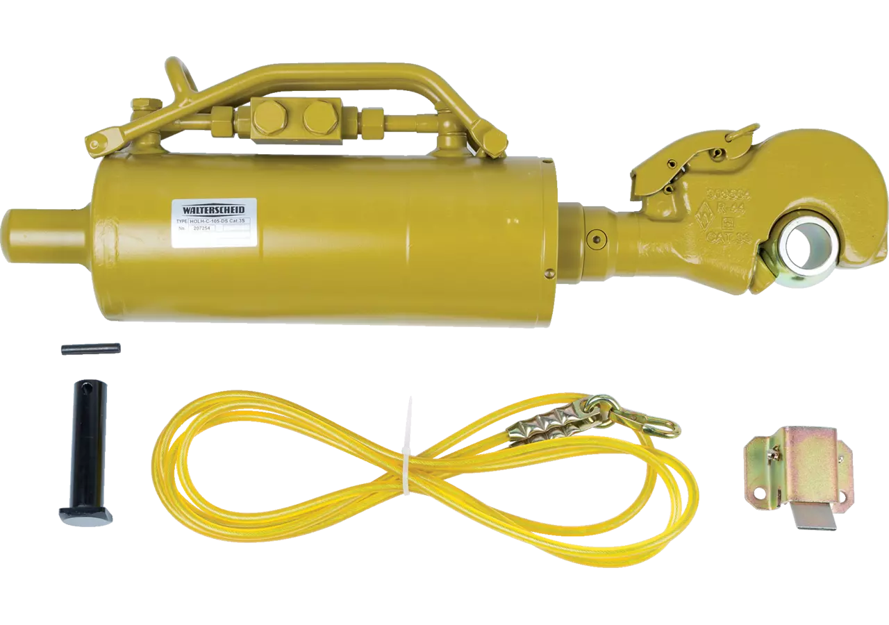 Oberlenker hydraulisch, Kat. 4, 130 mm, Länge 594 mm, mit Haken, ohne G mit Dämpfung Walterscheid