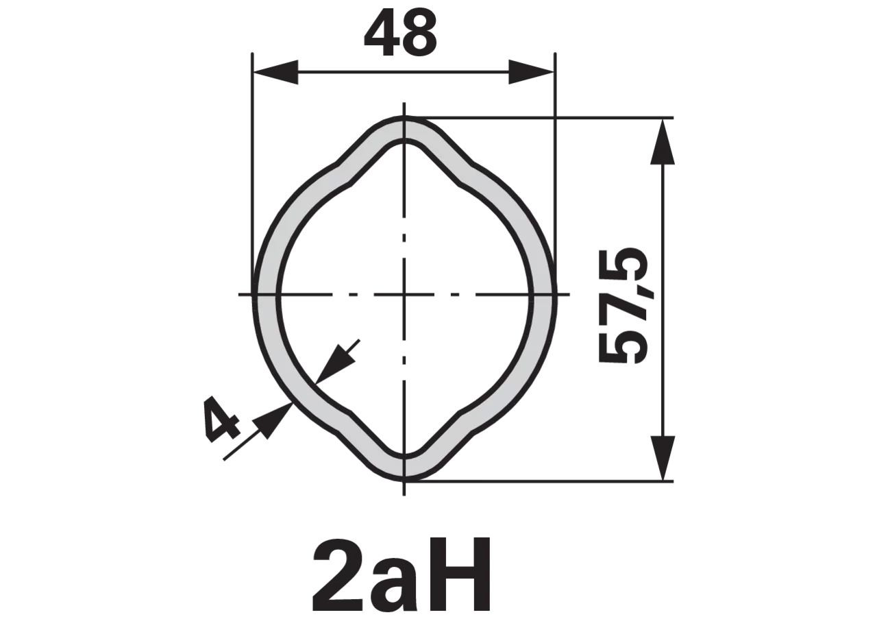 Profilrohr Zitronenprofil 2aH 1 Meter, 75.35.65 Walterscheid