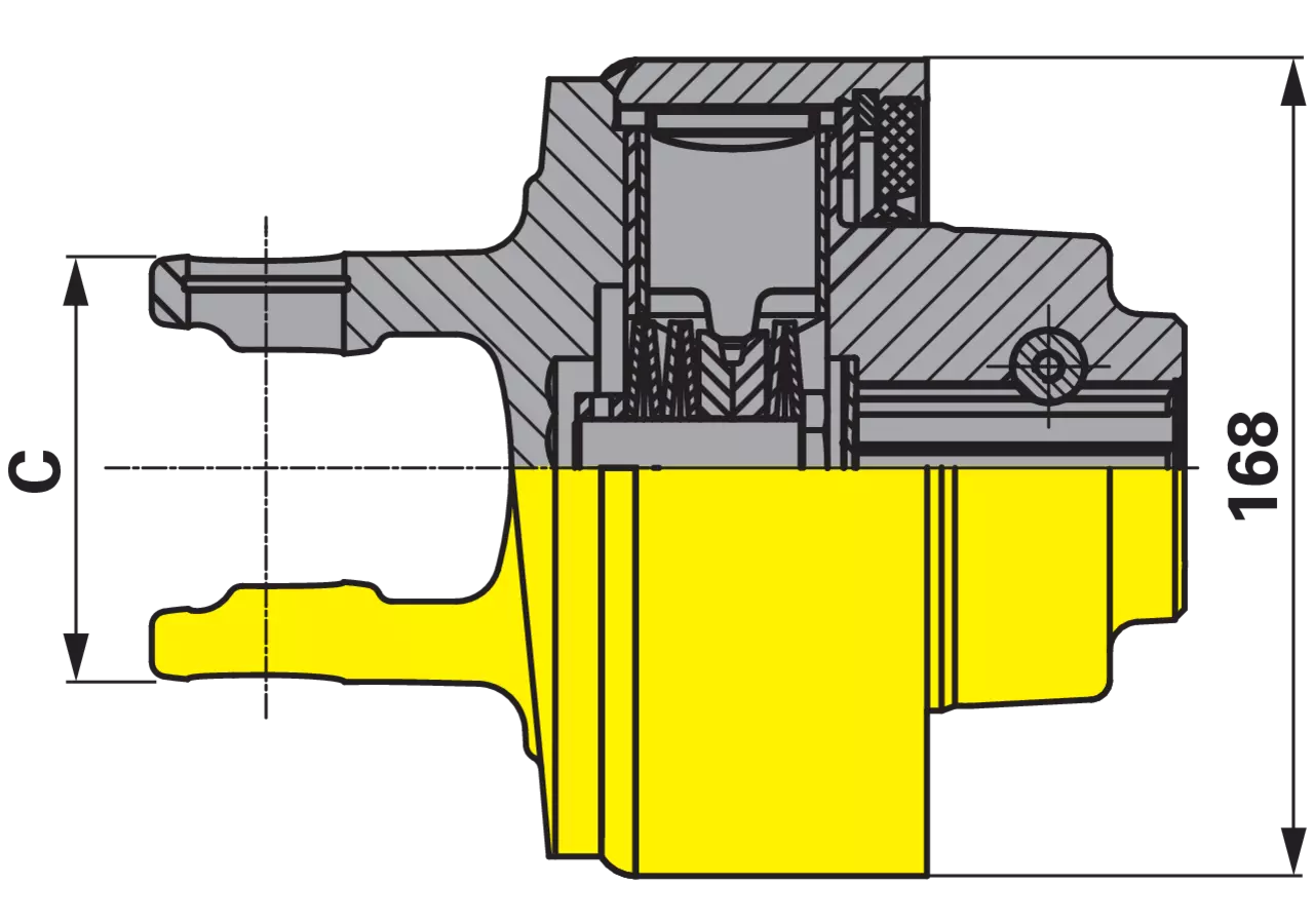 Nockenschaltkupplung K64/22L 2500 1 3/4-6 250 59.128.43 Walterscheid