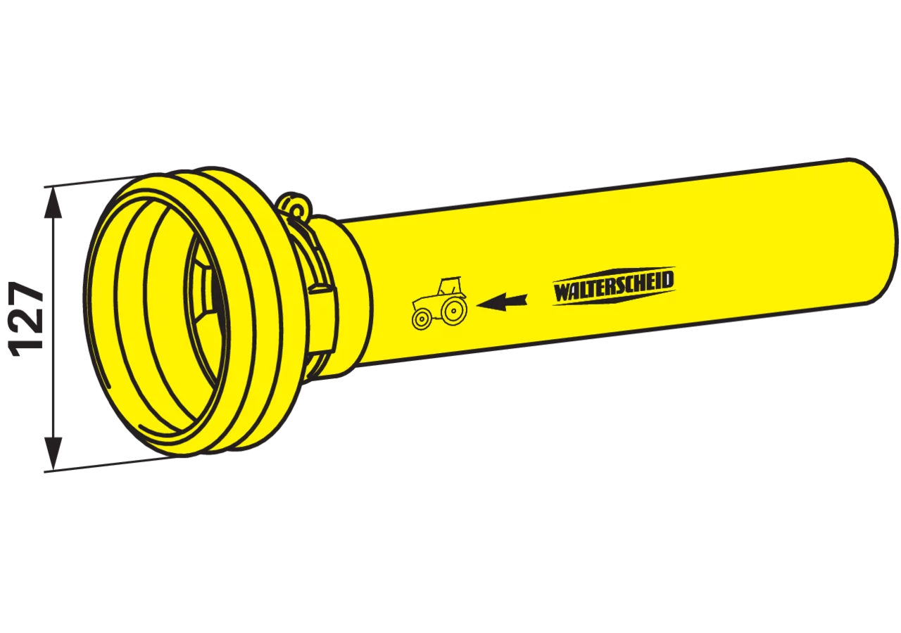 Gelenkwellenschutzhälfte SC05, 1.000 mm, innen für Weitwinkel 85001 Walterscheid