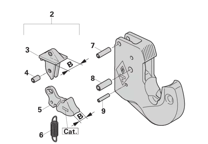 Walterscheid Unterlenkerhaken lose C1 Kat. 3 1208556 bis ca. 225 PS Walterscheid