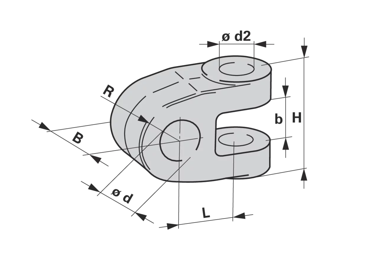 Gabelkopf Kat. 2, 20,2 mm, Länge 46,5 mm Walterscheid