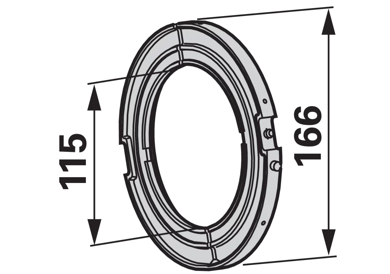 Gleitring W2380, 115 x 166 mm, für Weitwinkeltrichter 82.83.13 Walterscheid