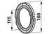 Gleitring W2380, 115 x 166 mm, für Weitwinkeltrichter 82.83.13 Walterscheid