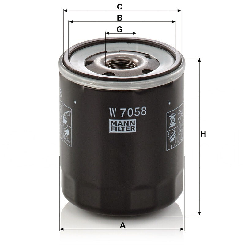 MANN FILTER Motorölfilter W 7058 MANN FILTER