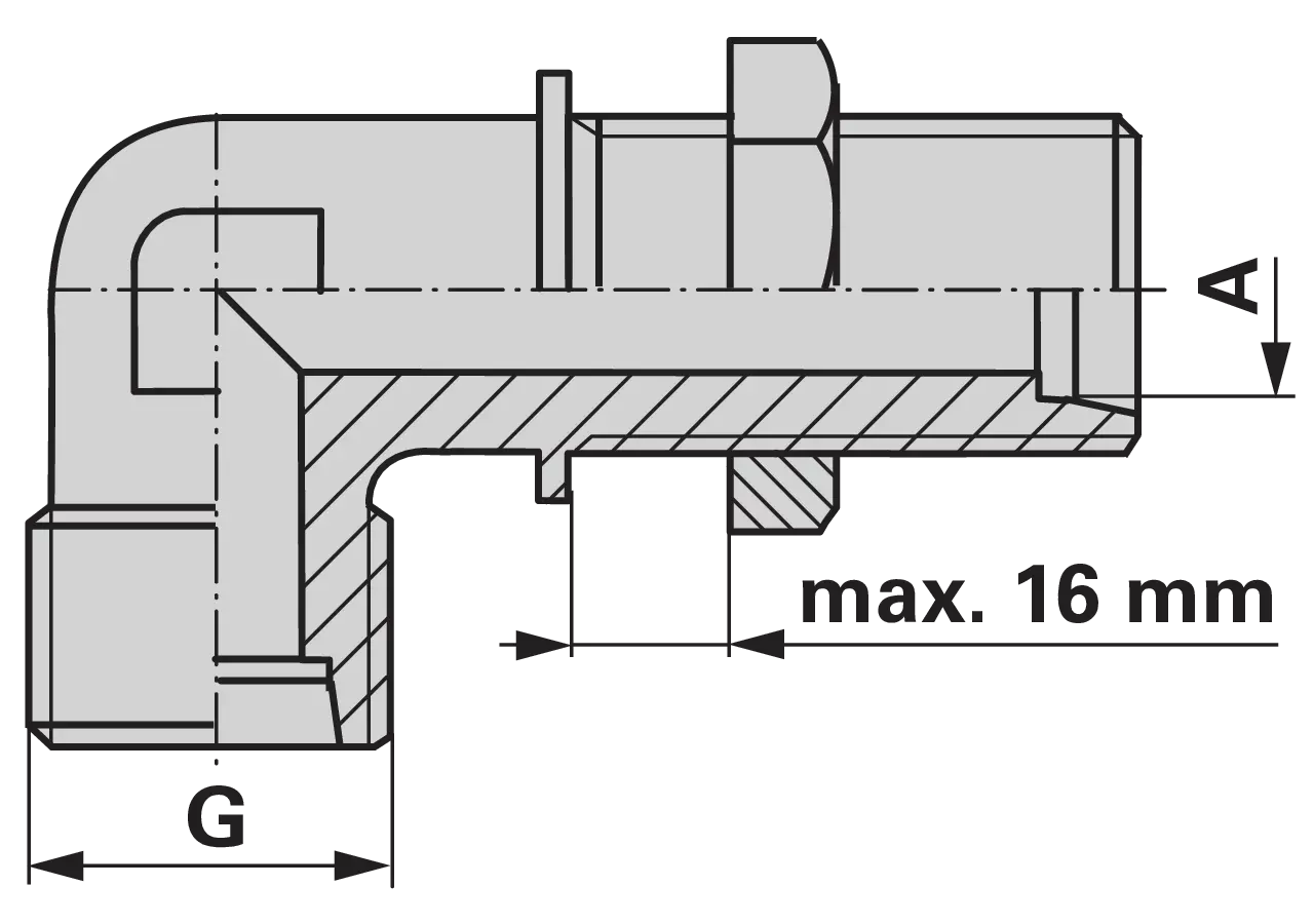 Winkel Schottverschraubung WSS 30S GartenShop24 - Hochwertige Gartengeräte