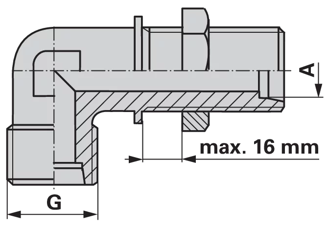 Winkel Schottverschraubung WSS 6S GartenShop24 - Hochwertige Gartengeräte