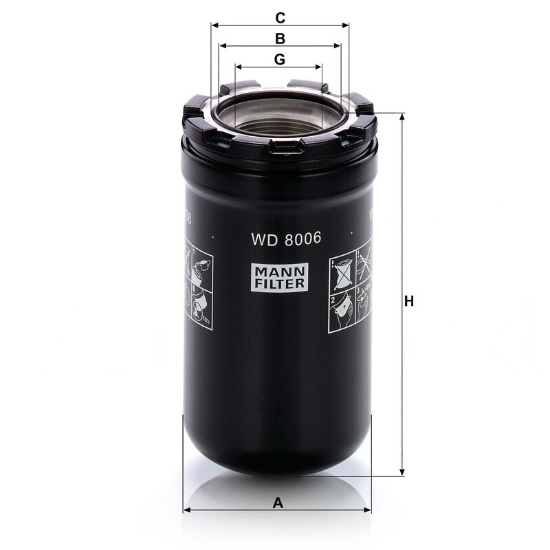 MANN FILTER Hydraulikfilter B (mm) 54 MANN FILTER