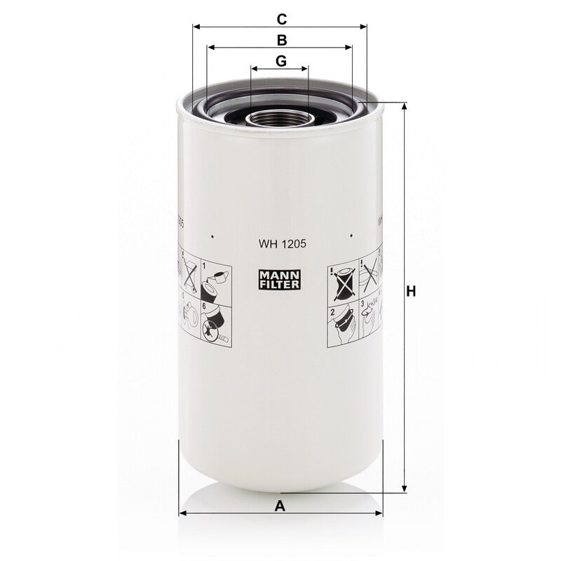 MANN FILTER Hydraulikölfilter B (mm) 90 MANN FILTER