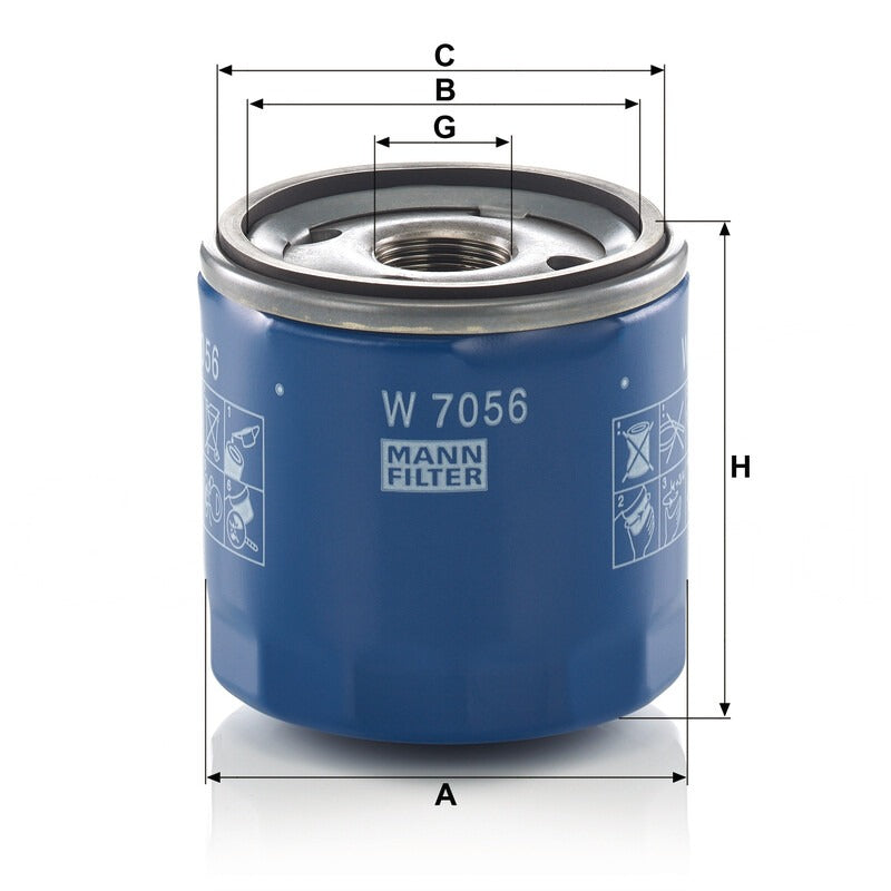 MANN FILTER Ölfilter Mann W 7056 MANN FILTER