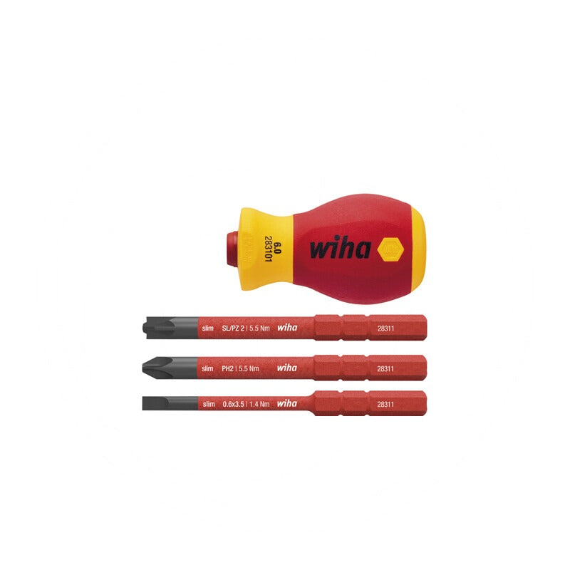 WIHA SlimVario electric Stubby 4-tlg slimBits
