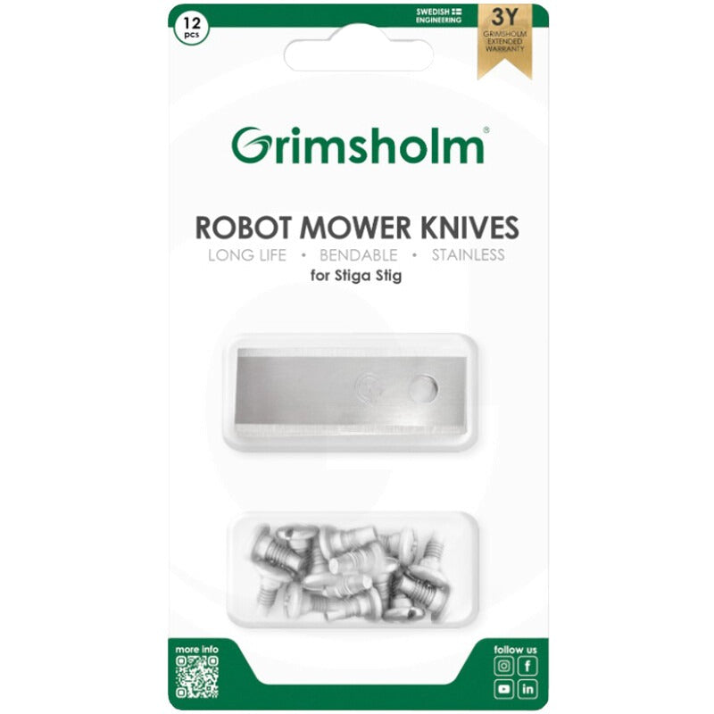 Grimsholm Messerklingensatz passend für Stiga A300, A500, A750 u. a. – 44,5 mm – Bild 3