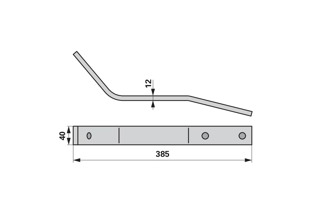 Zinkenarm L 385 mm Fella 488088 Fella