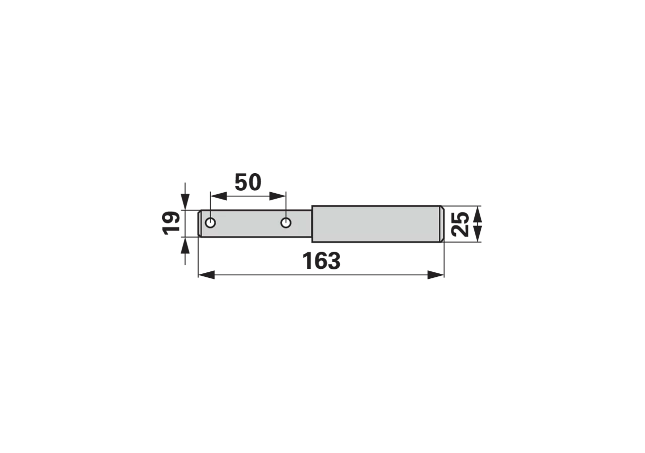 Oberlenkerbolzen AD 25 x L 163 mm Fella 124295 Fella