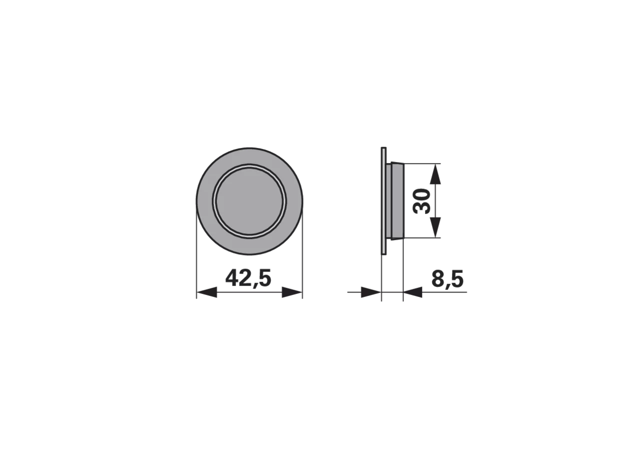 Deckel für Kurvenrolle, AD 42,5 mm Fella 122938 Fella