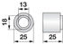 Distanzstück AD 25 x ID 13 x L 25 mm Fella 122639 Fella