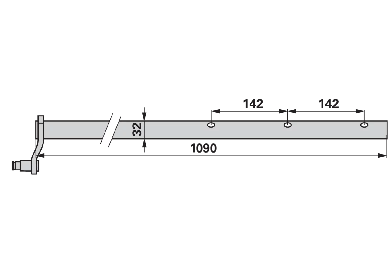 Zinkenträger L 1.090 mm Fella 160008 Fella