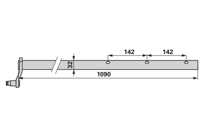 Zinkenträger L 1.090 mm Fella 160008 Fella