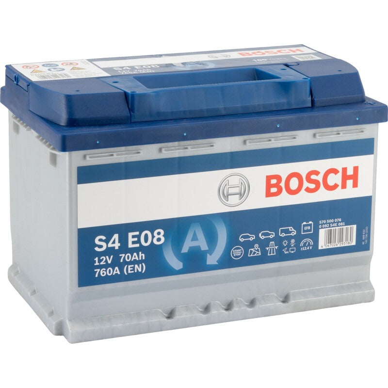 BOSCH Batterie S4 E08 12 V / 70 Ah – 278 mm