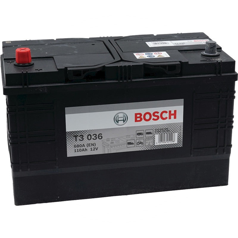 BOSCH Batterie T3 036 12 V / 110 Ah – 349 mm – 0092T30361