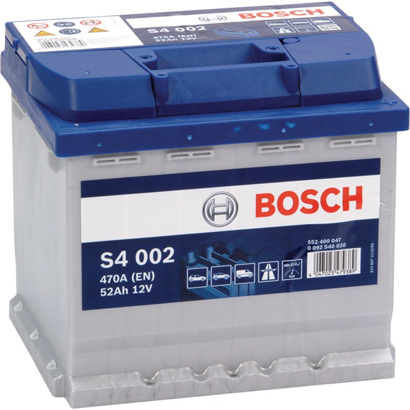 BOSCH Batterie S4 002 12 V / 52 Ah – 207 mm