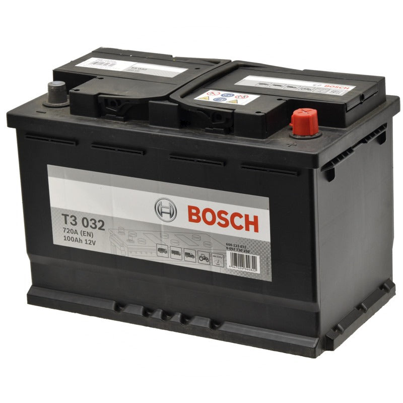 BOSCH Batterie T3 032 12 V / 100 Ah – 313 mm – 0092T30320