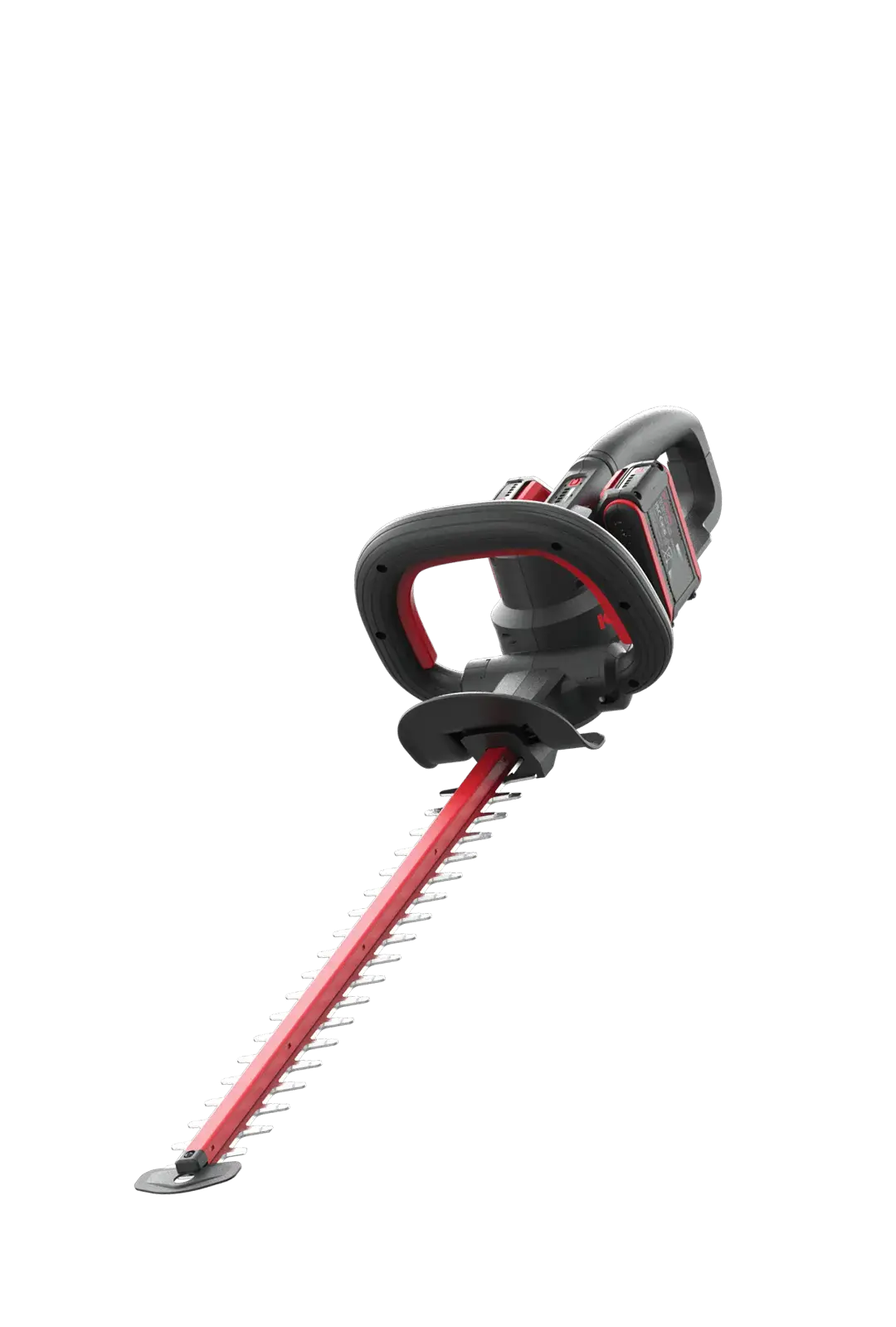 Kress KG285E KG285.9 – Detailansicht der 63 cm Klinge und des Dual-Akku-Systems