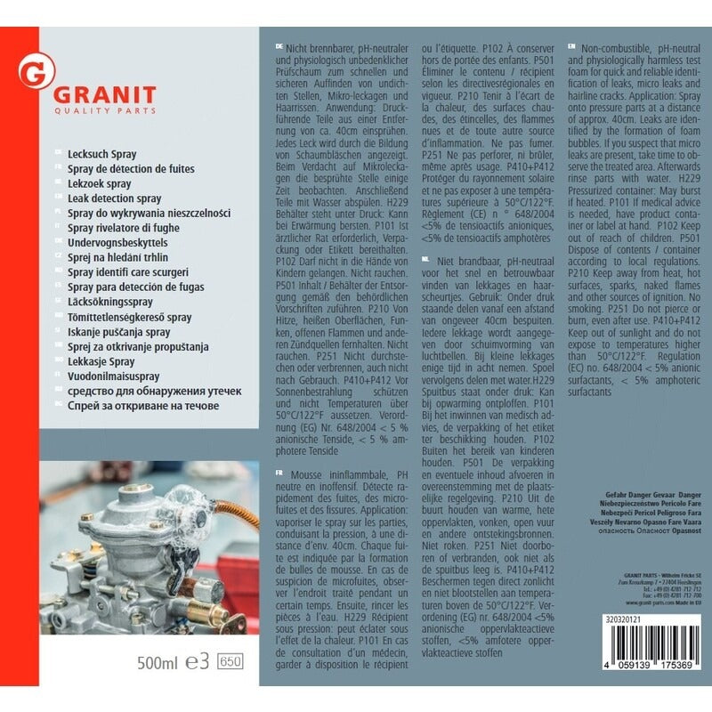 GRANIT Lecksuchspray 500ml – Bild 2