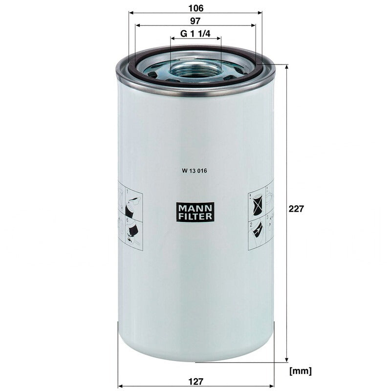 MANN FILTER Hydraulikölfilter A (mm) 127 MANN FILTER