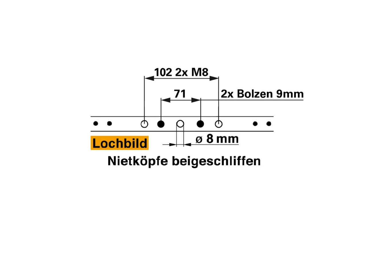 Mähmesser L 117 cm, 23 Klingen, T50,9, glatt ESM 2481390 ESM