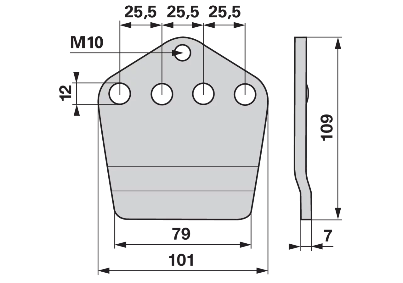 Messerhalter L 109 mm ESM 3322010 ESM