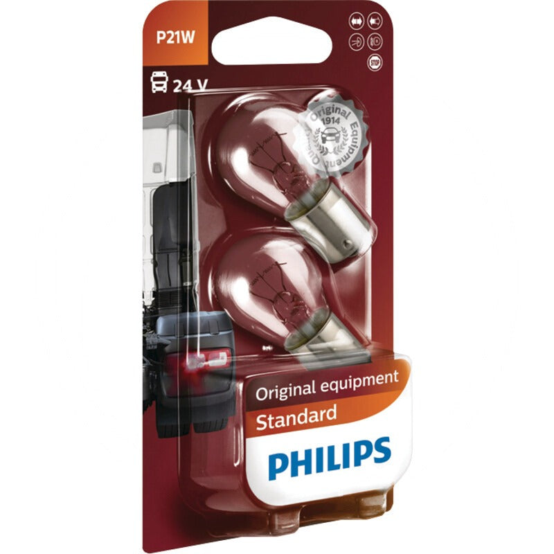 PHILIPS VPE2 Kugellampe P21W passend für Heckleuchte, Tagfahrlicht, Bremslicht u. a. – 13498B2 – Bild 3