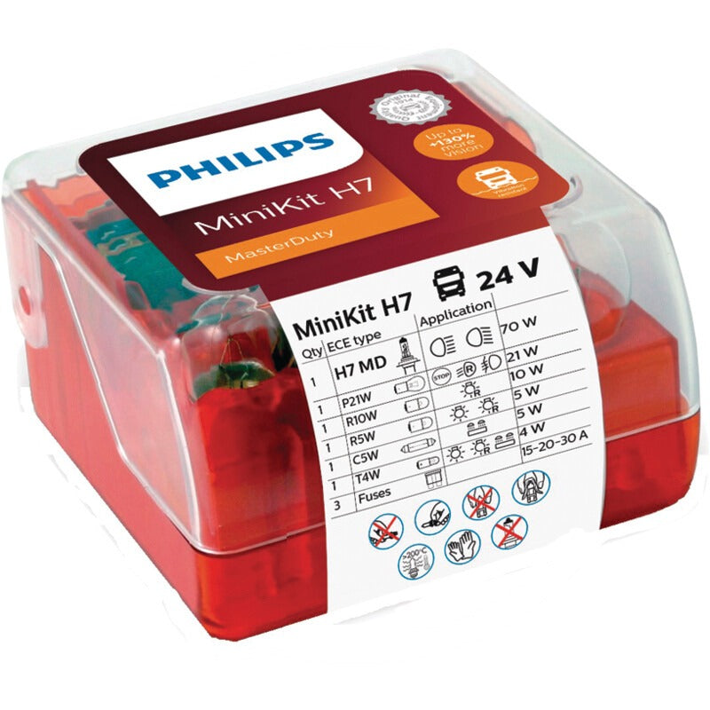 PHILIPS Halogenlampe H7 passend für Bremslicht, Blinker seitlich, Rückfahrlicht u. a.