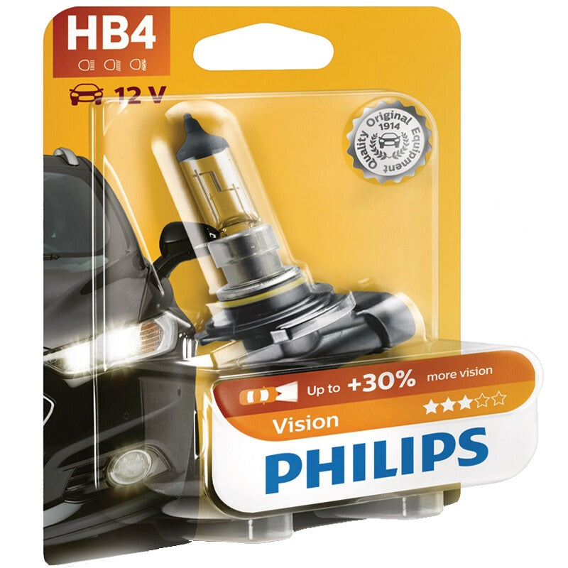 PHILIPS Halogenlampe HB4 passend für Abblendlicht, Nebelscheinwerfer vorne, Fernlicht