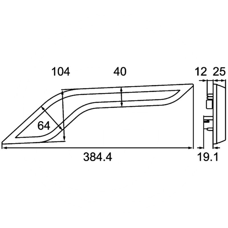 HELLA Rückstrahler – Breite 384,4 mm Gewicht 150 g