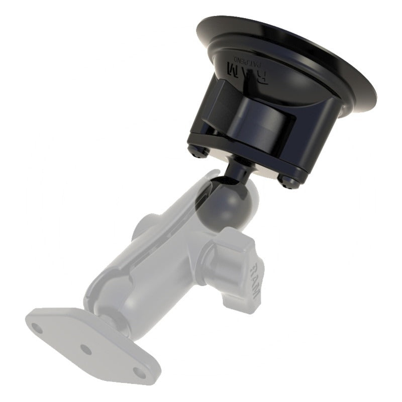 RAM MOUNTS Twist-Lock Saugfuß (C-System) passend für Verbindungsarme / Gerätehalter etc. mit Aufnahme für C-Kugel u. a. – RAM-224U – Bild 2