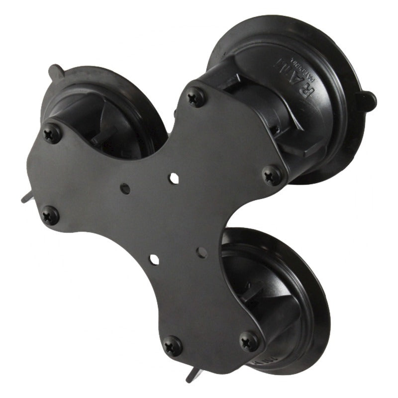 RAM MOUNTS Twist-Lock dreifache Saugnapfbasis passend für AMPS 2-Loch, AMPS 4-Loch