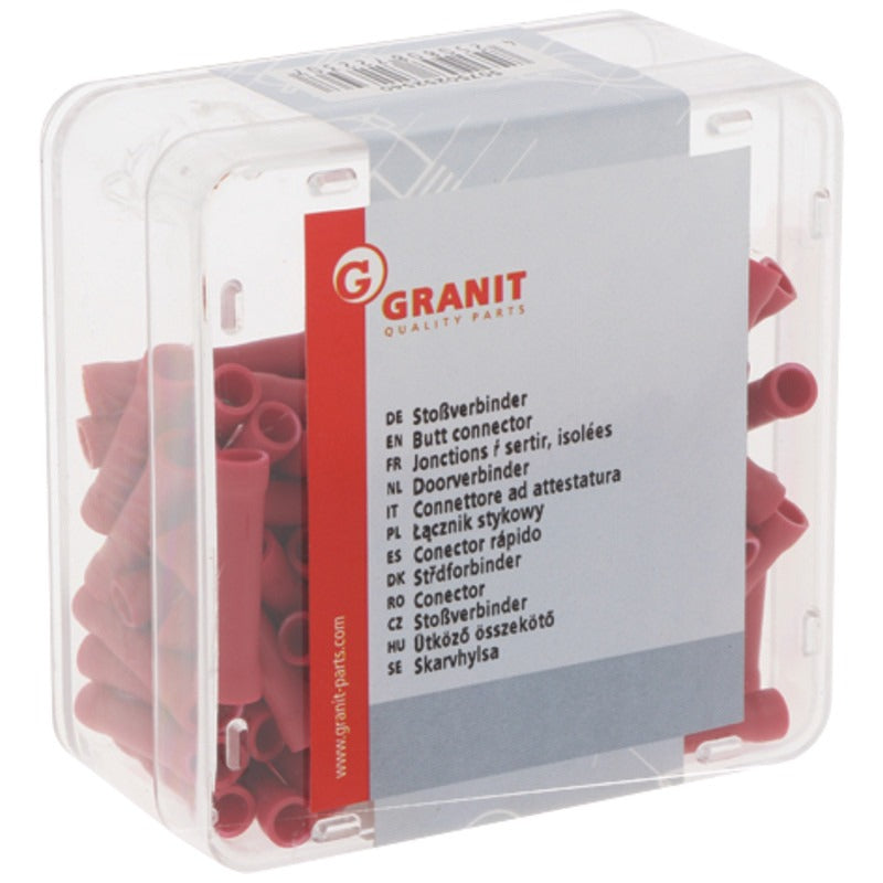 GRANIT VPE100 Stoßverbinder – 15 mm Ausführung rot, für Kabel 0,5 - 1,0 mm² – Bild 2