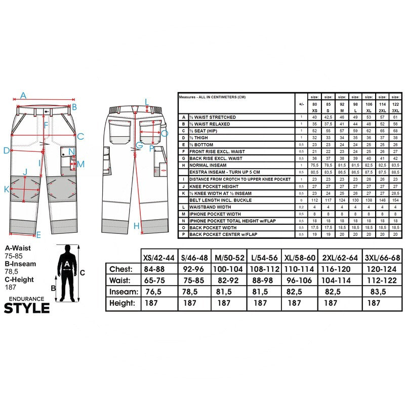 GRANIT ENDURANCE STYLE Arbeitshose DIAMOND Kleidergröße UK 36-38