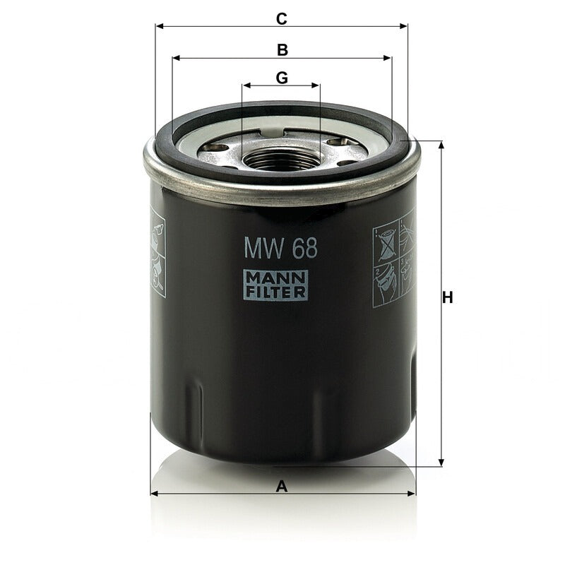 MANN FILTER Ölfilter MW 68 MANN FILTER