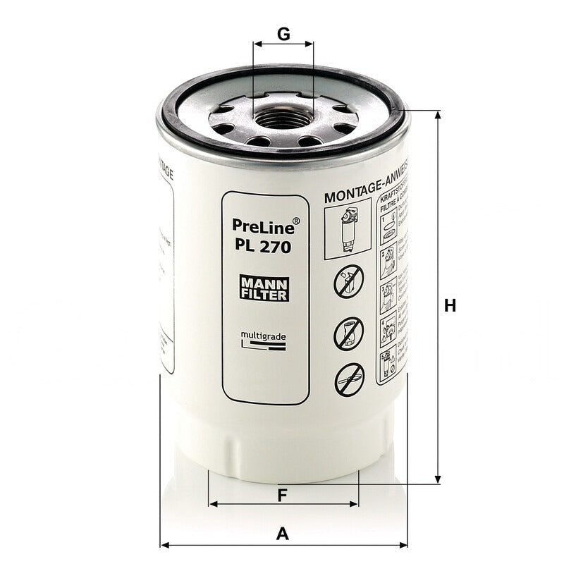 MANN FILTER Kraftstofffilter PL 270X MANN FILTER