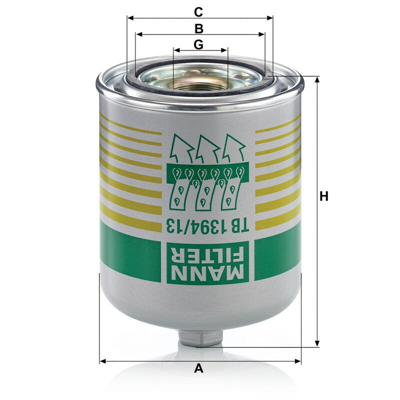 MANN FILTER Trockenmittelbox mit Koaleszensfilter • Mann TB 1394/13 x MANN FILTER